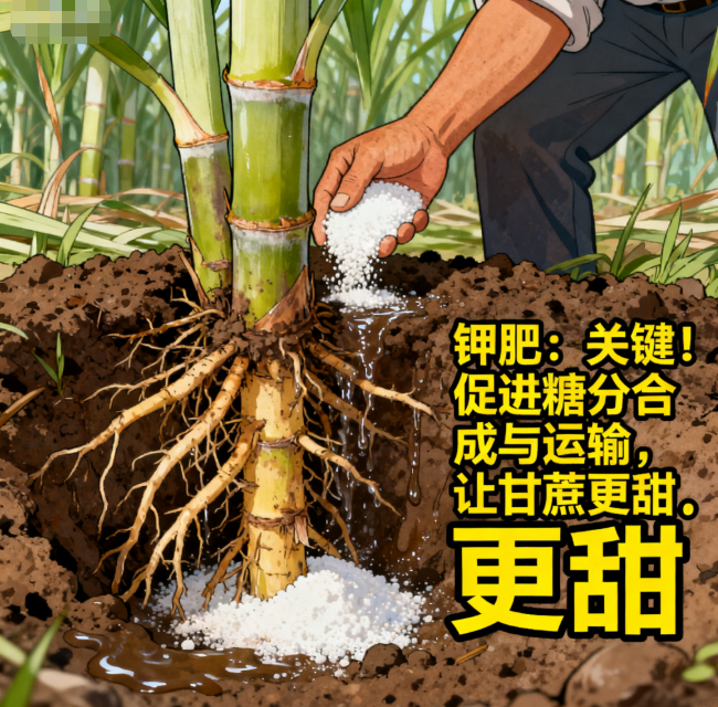 甘蔗施什么肥料最甜？选对钾肥品种，甜度提升30%的秘诀大公开！