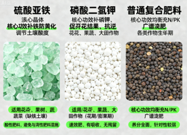 硫酸亚铁和磷酸二氢钾的区别究竟体现在哪些核心本质上？——深入解析两类肥料的化学属性与应用差异